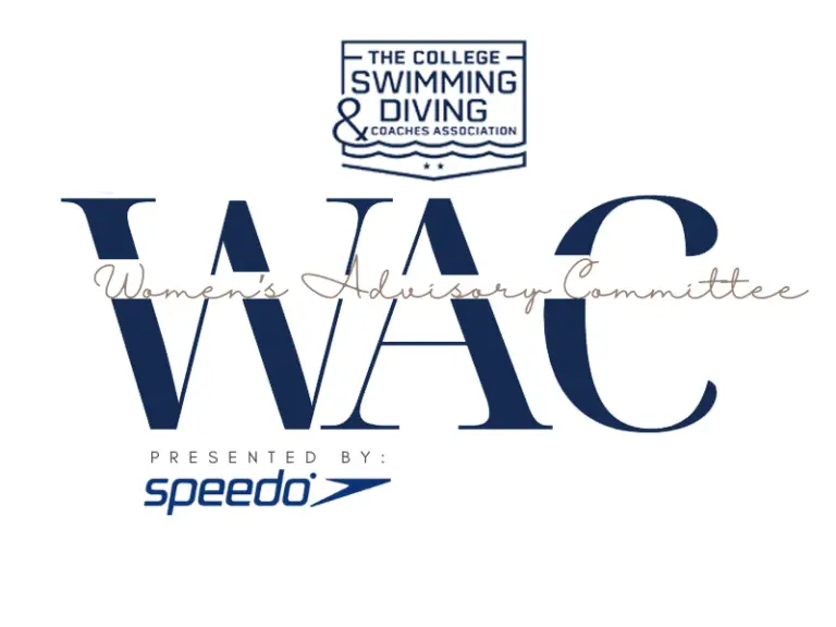 WAC Women's Advisory Committee logo, presented by Speedo
