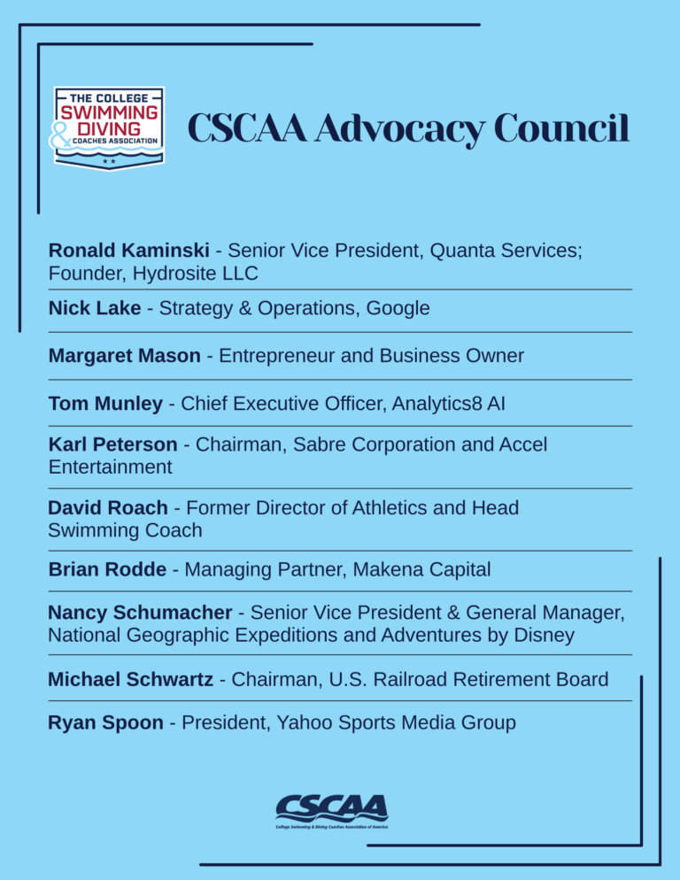 CSCAA Advocacy Council Members page 2